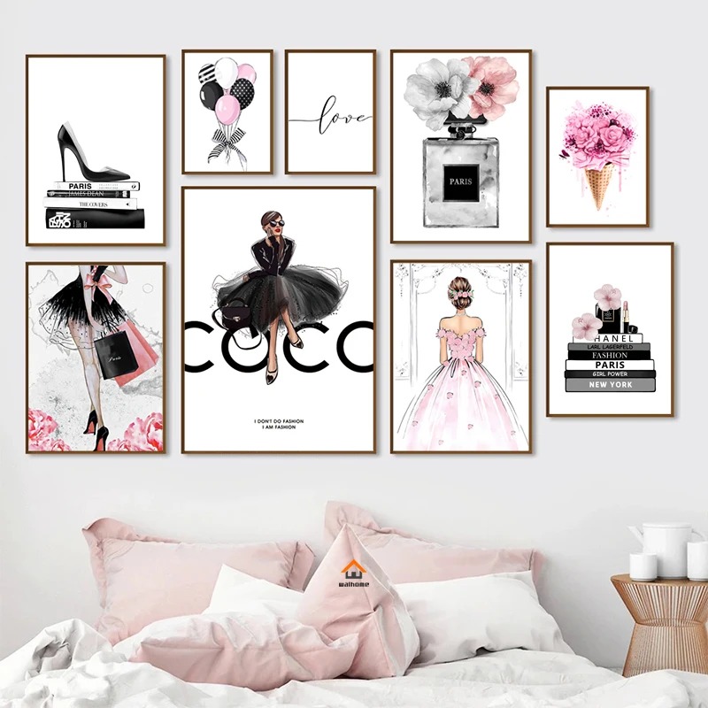 Home Fragrance Room Spray - Canvas Book Perfume Women Decor Poster
