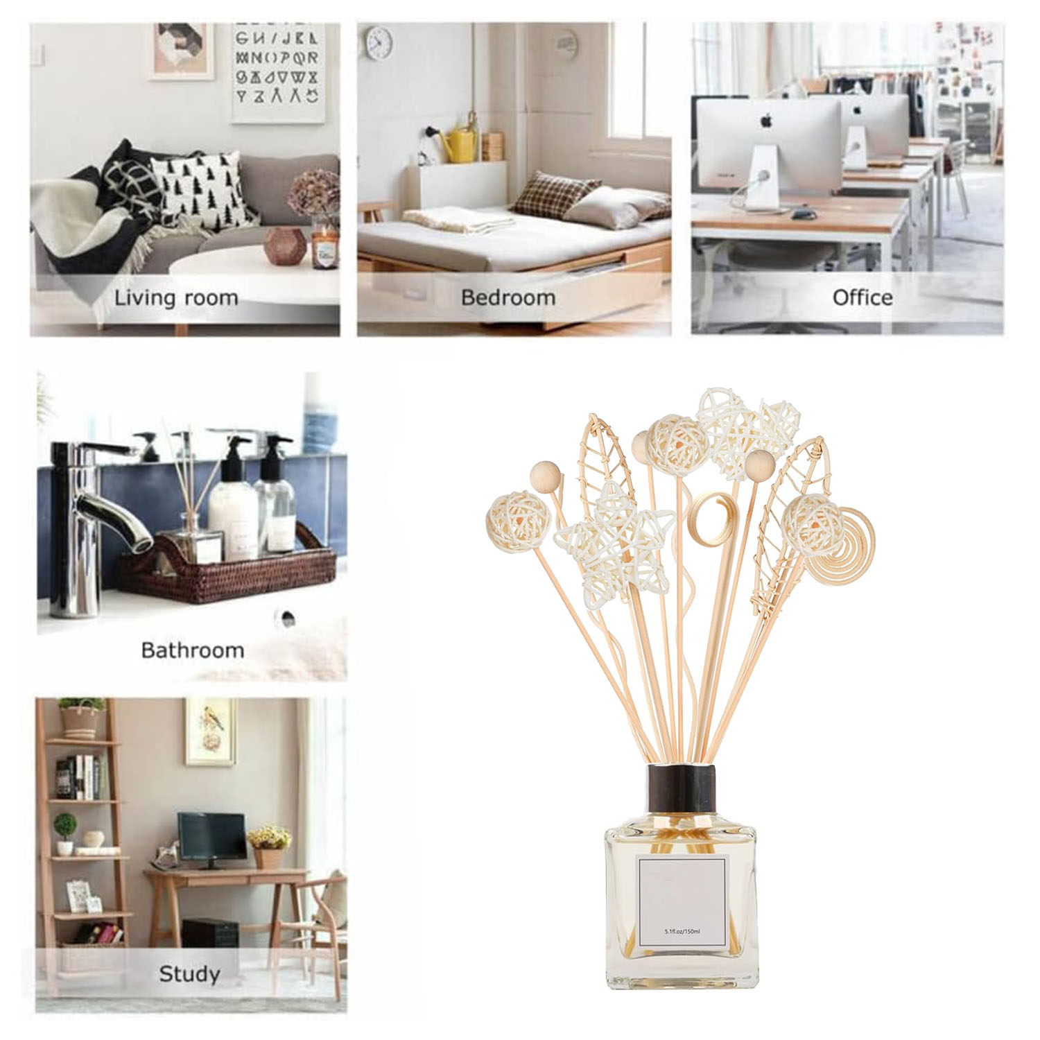 5/15Pcs Long Wavy Rattan Reed  - Home Fragrance Diffuser Refills review and price