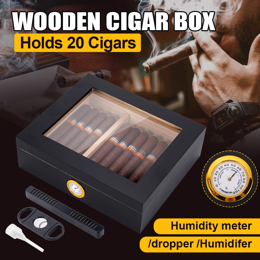 20-30 Cigar Humidor Cedar Wood - Home Fragrance Maple Walnut review and price
