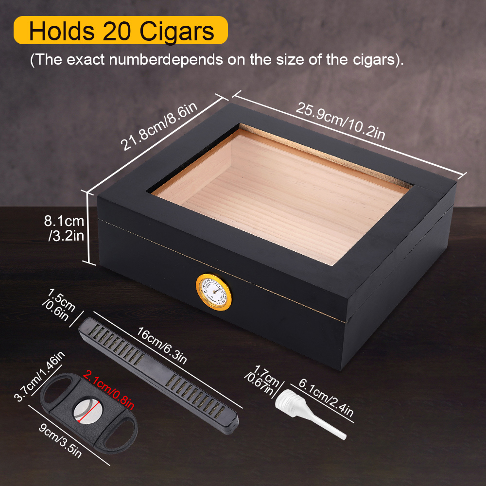 20-30 Cigar Humidor Cedar Wood - Home Fragrance Maple Walnut review and price
