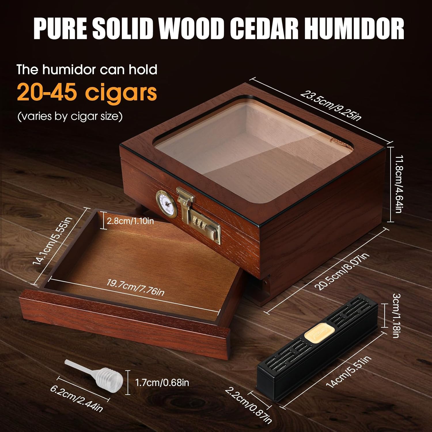 Cigar Humidor, Cedar Wood Ciga - Home Fragrance Maple Walnut review and price